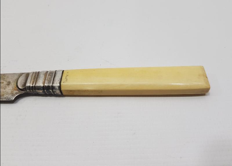 OSMANLI DÖNEMİ FİL DİŞİ SAPLI GÜMÜŞ HATTAT BIÇAĞI