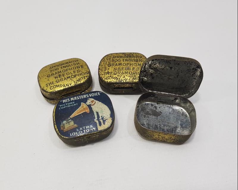 HIS MASTER'S VOICE & SAHİBİNİN SESİ MARKA 4 ADET GRAMOFON İĞNE KUTUSU