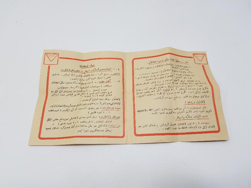 OSMANLICA PROSPEKTÜSLÜ ÇOK NADİR İLAÇ KUTUSU