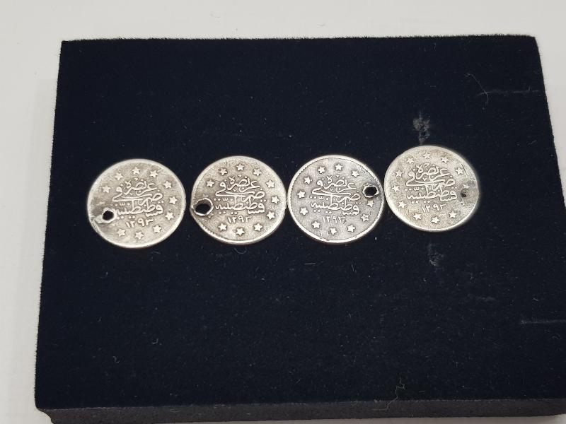 SULTAN ABDÜLHAMİD HAN DÖNEMİ 4 ADET GÜMÜŞ 1 KURUŞ