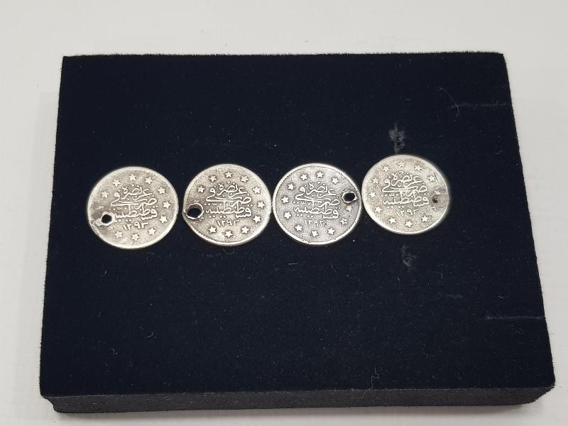 SULTAN ABDÜLHAMİD HAN DÖNEMİ 4 ADET GÜMÜŞ 1 KURUŞ