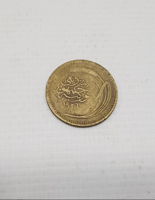 CUMHURİYET İLK DÖNEM OSMANLICA YAZILI  T.C. 5 KURUŞ 