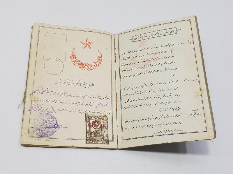 TÜRKİYE CUMHURİYETİ'NİN İLK HÜVİYET CÜZDANI - OSMANLICA