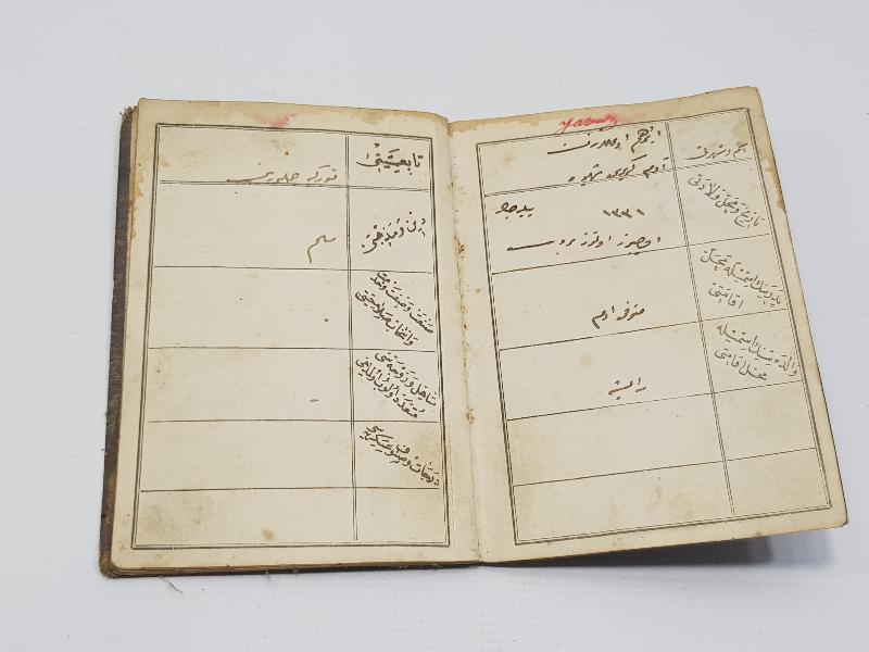 TÜRKİYE CUMHURİYETİ'NİN İLK NÜFUS KAĞIDI - OSMANLICA