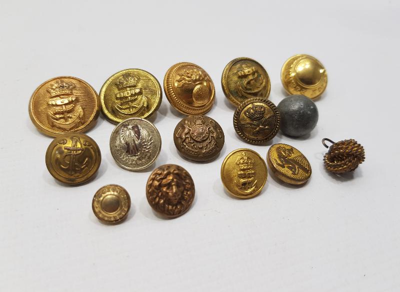 1. DÜNYA SAVAŞI DÖNEMİ 15 ADET ASKERİ DÜĞME