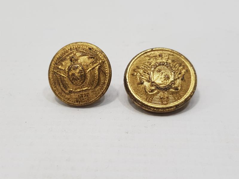 1. DÜNYA SAVAŞI DÖNEMİ DEVLET ARMALI ÇOK NADİR İKİ ADET GENERAL DÜĞMESİ