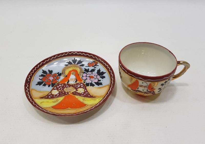 1900'LERDEN JAPON İMPARATORU RESİMLİ NADİR MİNELİ FİNCAN 