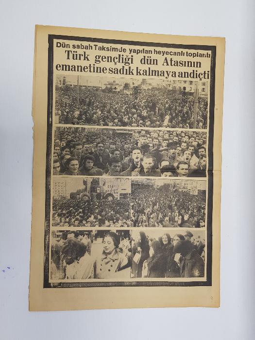 ATATÜRK'ÜN VEFAT HABERLERİ... 14 KASIM 1938 KURUN GAZETESİ