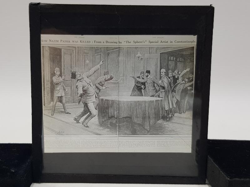 OSMANLI DÖNEMİ ENVER PAŞA VE NAZIM PAŞA KONULU CAM NEGATİF