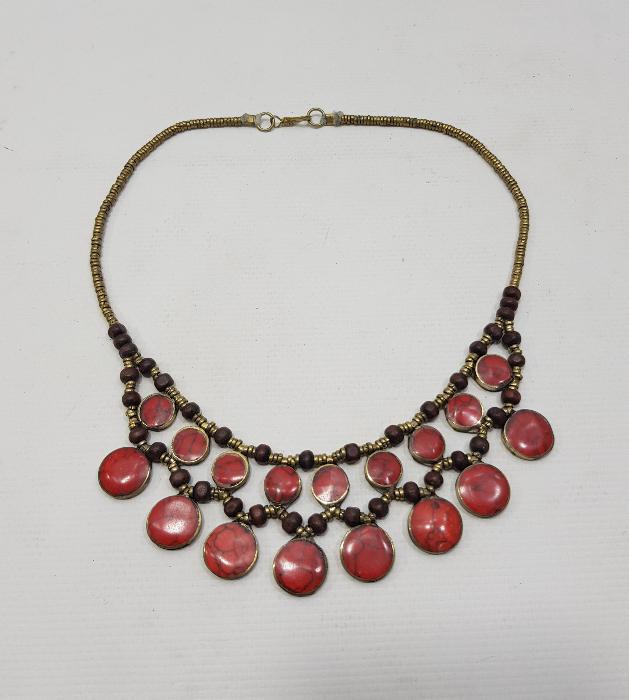 TÜRKMEN İŞİ DOĞAL TAŞLI ANTİKA GERDANLIK