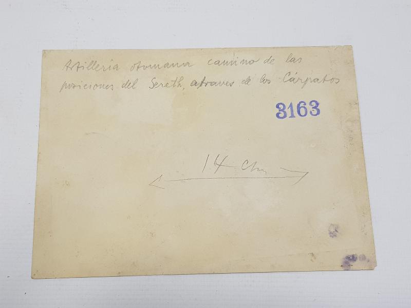 1. DÜNYA SAVAŞI ROMANYA CEPHESİNDE TÜRK TOPÇU BİRLİĞİ NAKLİYE ESNASINDA ORJİNAL FOTOĞRAF