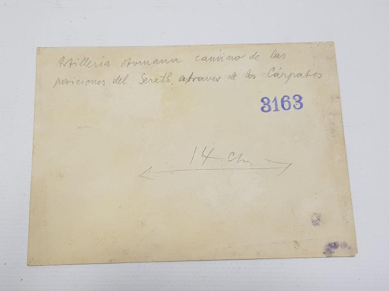 1. DÜNYA SAVAŞI ROMANYA CEPHESİNDE TÜRK TOPÇU BİRLİĞİ NAKLİYE ESNASINDA ORJİNAL FOTOĞRAF