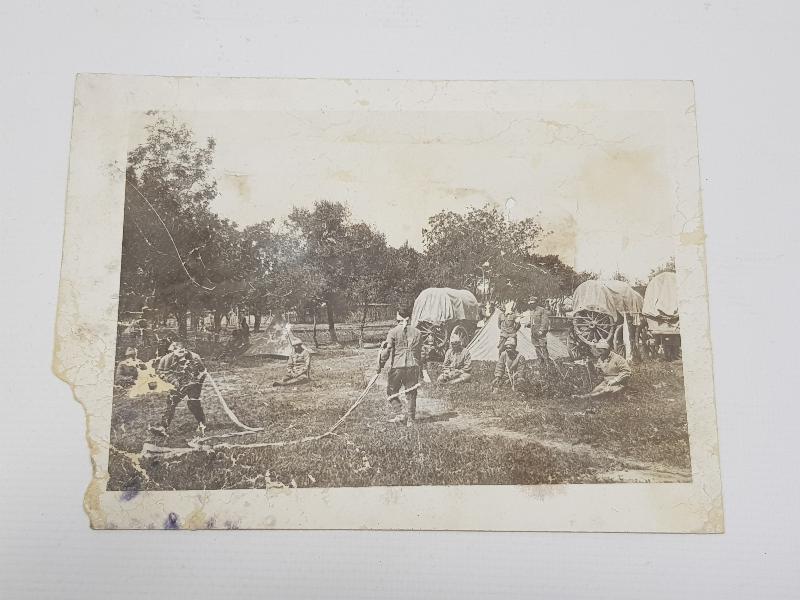 1. DÜNYA SAVAŞI TÜRK ASKERLERİ NAKLİYE ESNASINDA ÇADIRLARDA ORJİNAL FOTOĞRAF