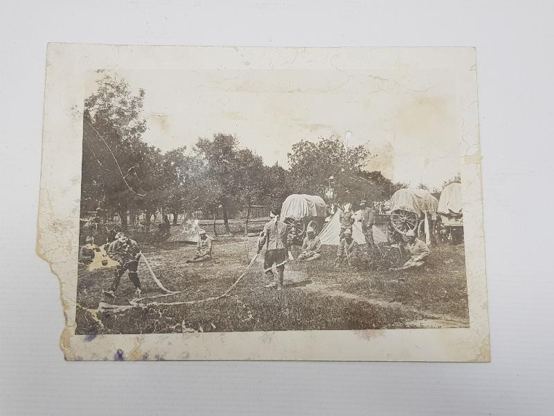 1. DÜNYA SAVAŞI TÜRK ASKERLERİ NAKLİYE ESNASINDA ÇADIRLARDA ORJİNAL FOTOĞRAF