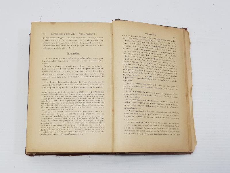 1904 BASKI FRANSIZCA TIP KİTABI: GENEL PATOLOJİ