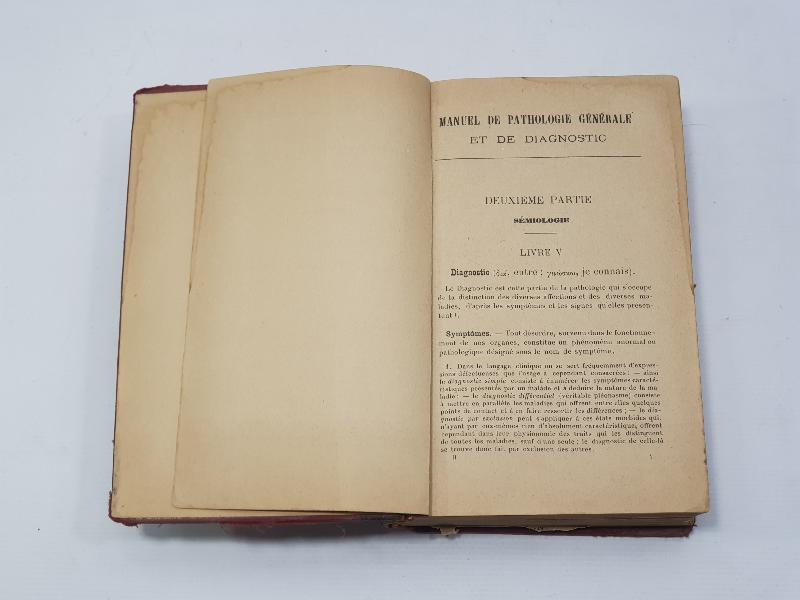 1904 BASKI FRANSIZCA TIP KİTABI: GENEL PATOLOJİ