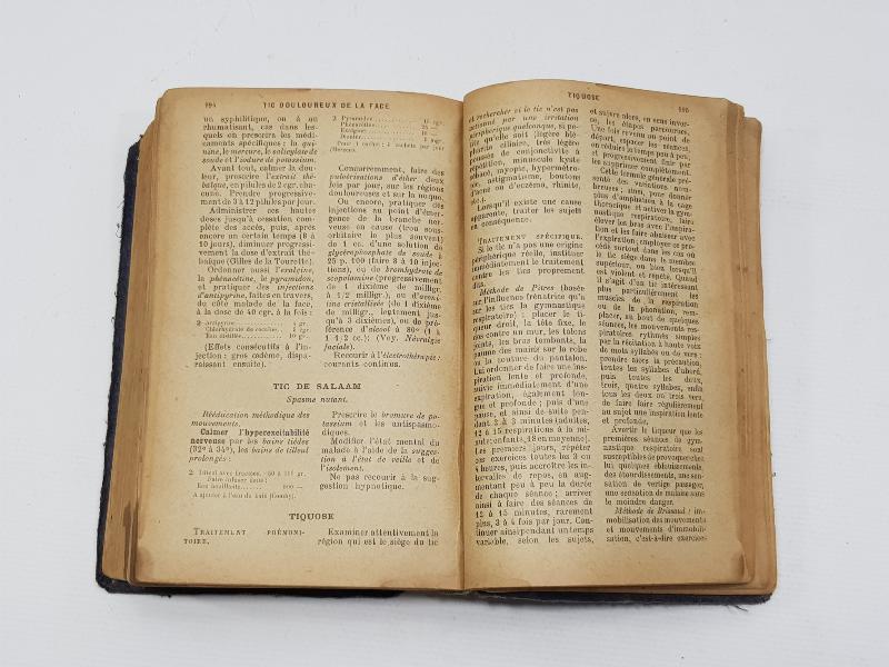 1921 TARİHLİ FRANSIZCA TIP KİTABI: THERAPEUTIQUE