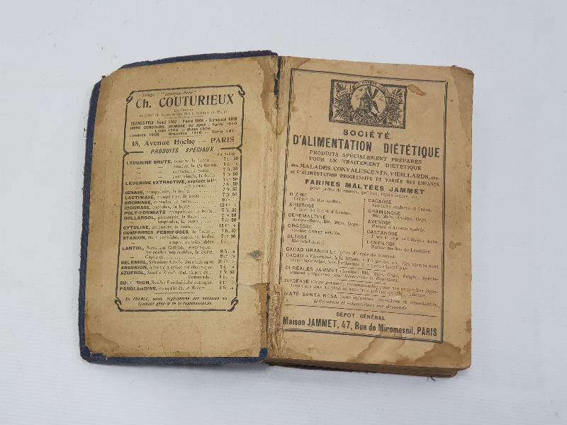 1921 TARİHLİ FRANSIZCA TIP KİTABI: THERAPEUTIQUE