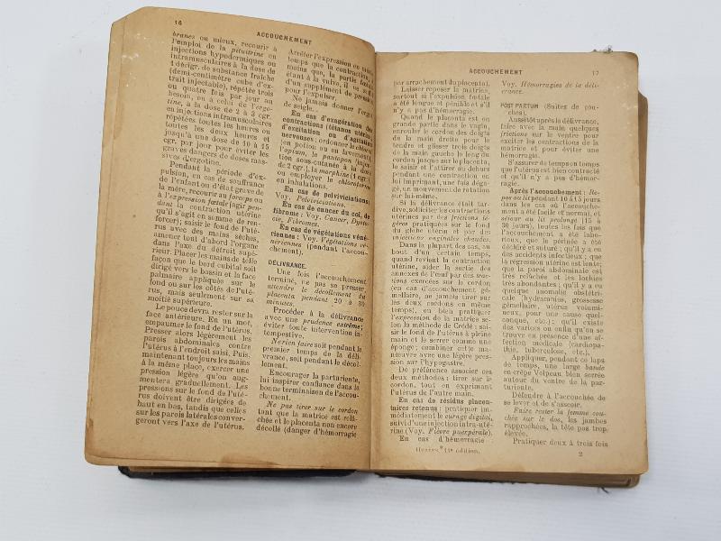 1921 TARİHLİ FRANSIZCA TIP KİTABI: THERAPEUTIQUE