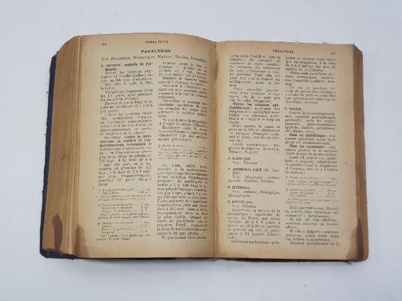 1921 TARİHLİ FRANSIZCA TIP KİTABI: THERAPEUTIQUE