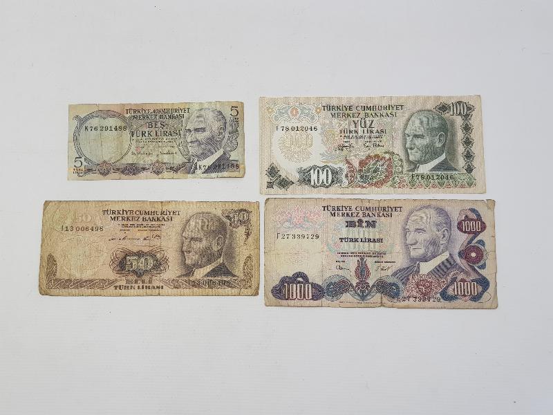 6. EMİSYON 4 ADET KAĞIT PARA