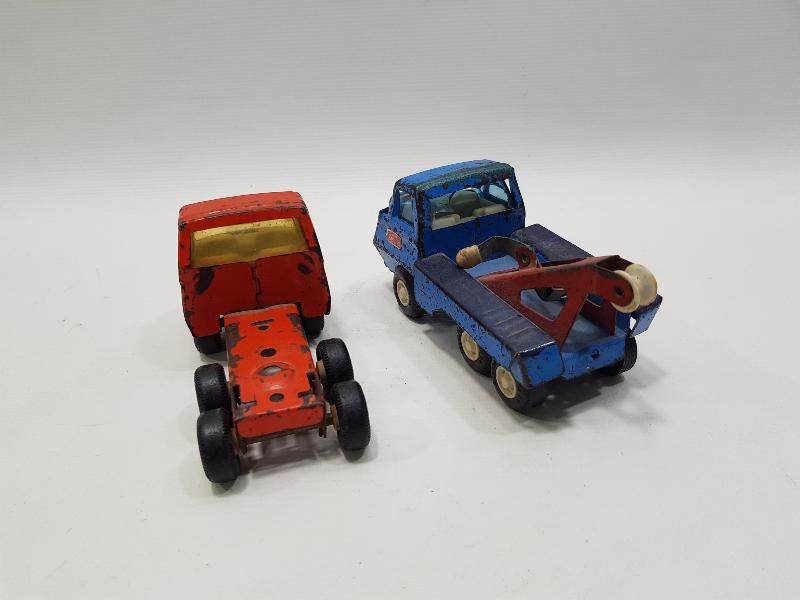İKİ ADET ANTİKA OYUNCAK KAMYON 