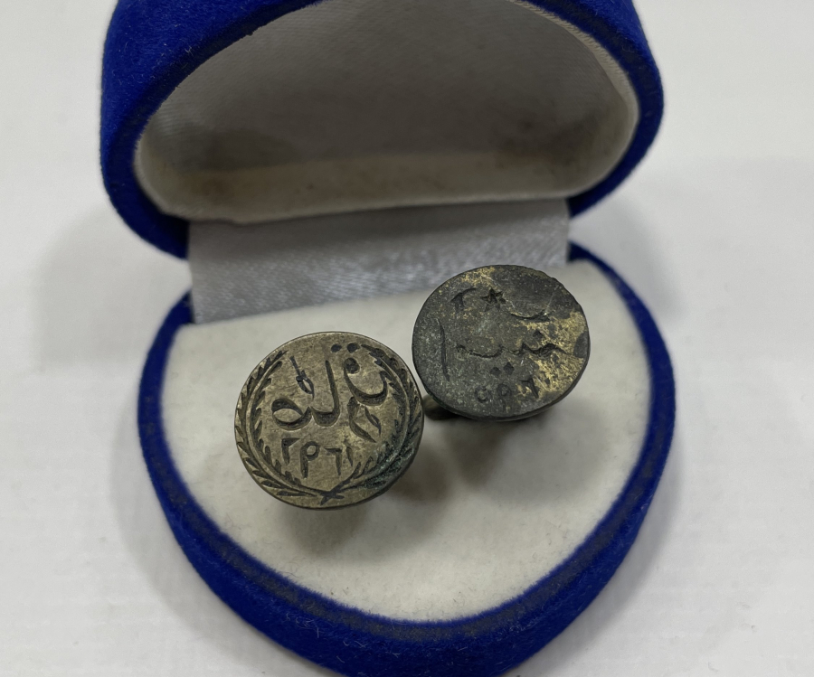 OSMANLI DÖNEMİ EL KAZIMA 2 ADET ŞAHIS MÜHRÜ
