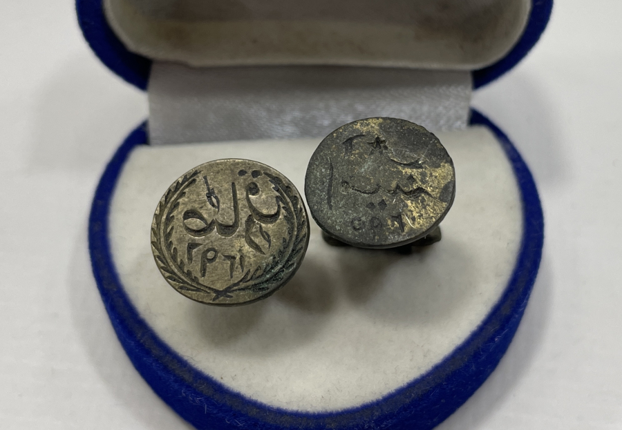 OSMANLI DÖNEMİ EL KAZIMA 2 ADET ŞAHIS MÜHRÜ