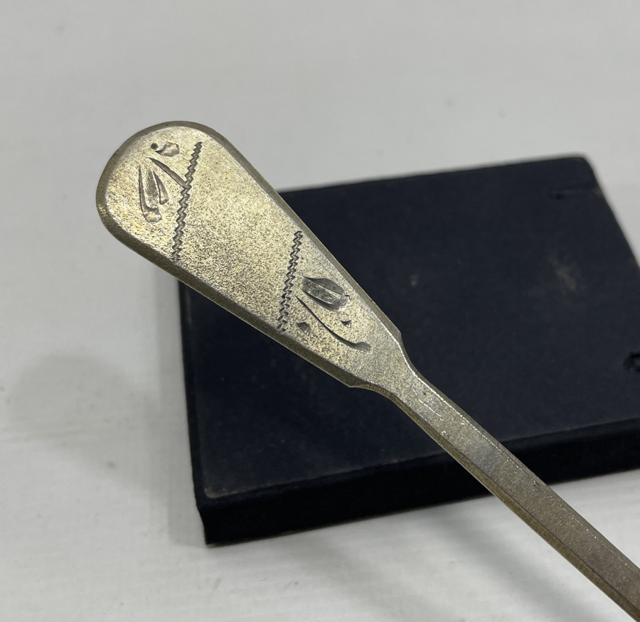 OSMANLI DÖNEMİ KALEM İŞÇİLİKLİ GÜMÜŞ TATLI KAŞIĞI