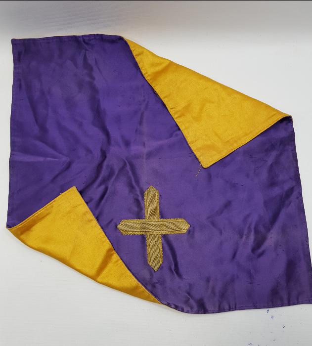 OSMANLI DÖNEMİ RUM İŞİ İPEK HIRİSTİYAN ÖRTÜ 