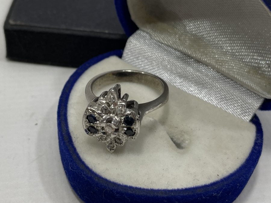 PIRLANTA VE GRANAT TAŞLI ÖZEL YAPIM ANTİKA YÜZÜK