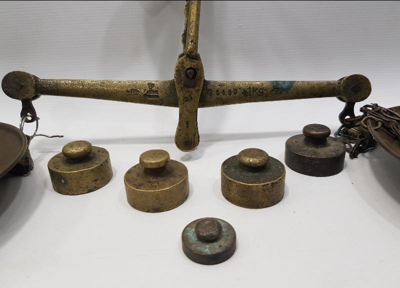 CUMHURİYET İLK DÖNEM İZMİR İŞİ BRONZ TERAZİ