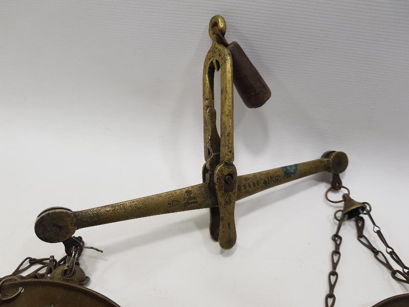 CUMHURİYET İLK DÖNEM İZMİR İŞİ BRONZ TERAZİ