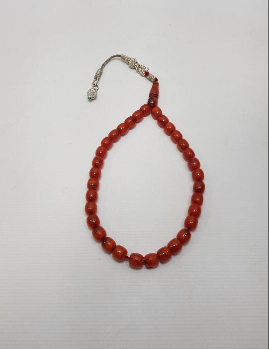 GÜMÜŞ KAZAZ PÜSKÜLLÜ SIKMA KEHRİBAR TESPİH