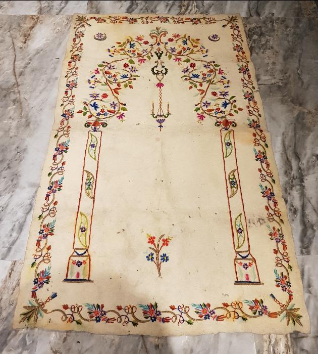 OSMANLI DÖNEMİ TEKKE İŞİ AY YILDIZLI KEÇE SECCADE