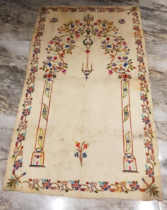 OSMANLI DÖNEMİ TEKKE İŞİ AY YILDIZLI KEÇE SECCADE