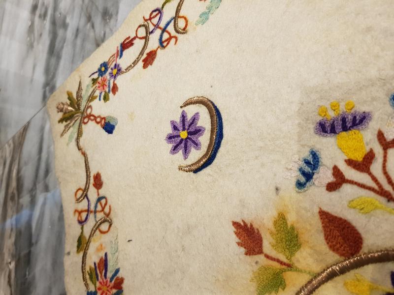 OSMANLI DÖNEMİ TEKKE İŞİ AY YILDIZLI KEÇE SECCADE