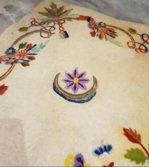 OSMANLI DÖNEMİ TEKKE İŞİ AY YILDIZLI KEÇE SECCADE