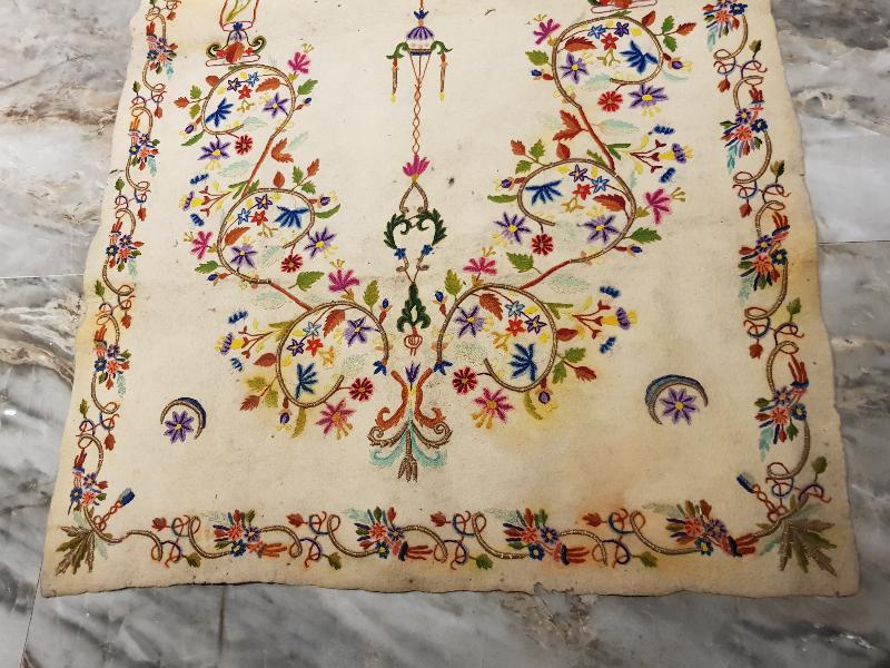 OSMANLI DÖNEMİ TEKKE İŞİ AY YILDIZLI KEÇE SECCADE