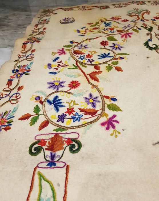 OSMANLI DÖNEMİ TEKKE İŞİ AY YILDIZLI KEÇE SECCADE