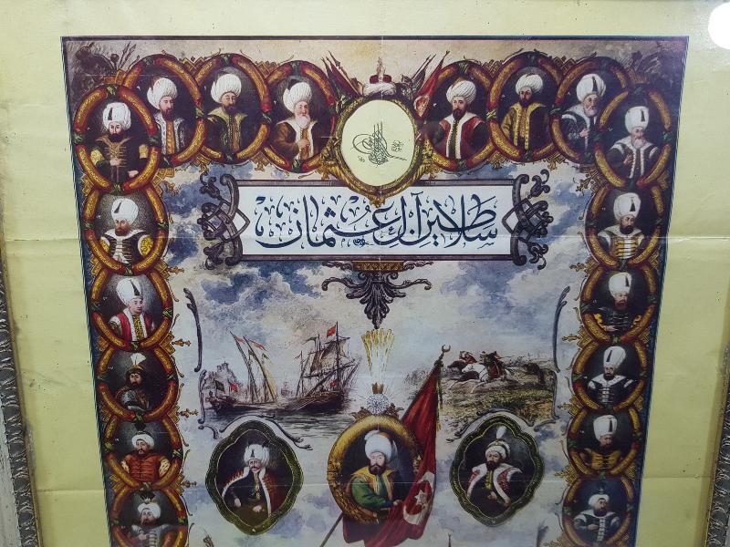 OSMANLICA YAZILI PADİŞAHLAR TABLOSU 