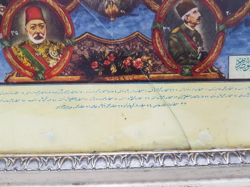 OSMANLICA YAZILI PADİŞAHLAR TABLOSU 