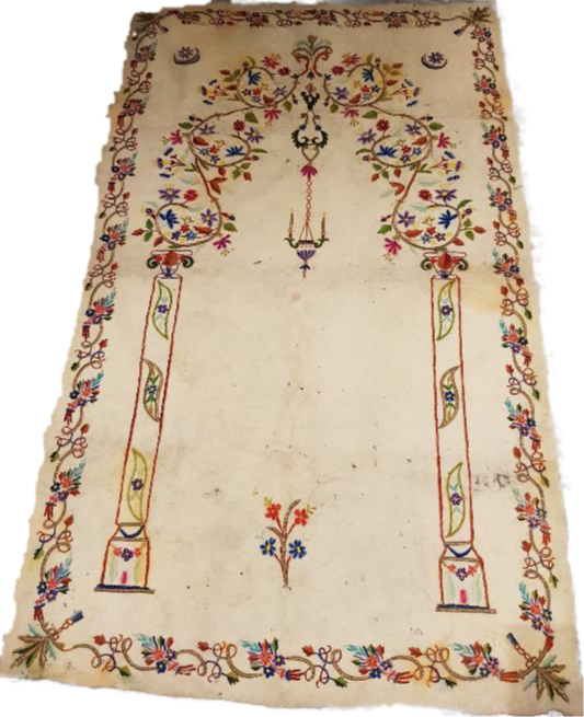 OSMANLI DÖNEMİ TEKKE İŞİ AY YILDIZLI KEÇE SECCADE