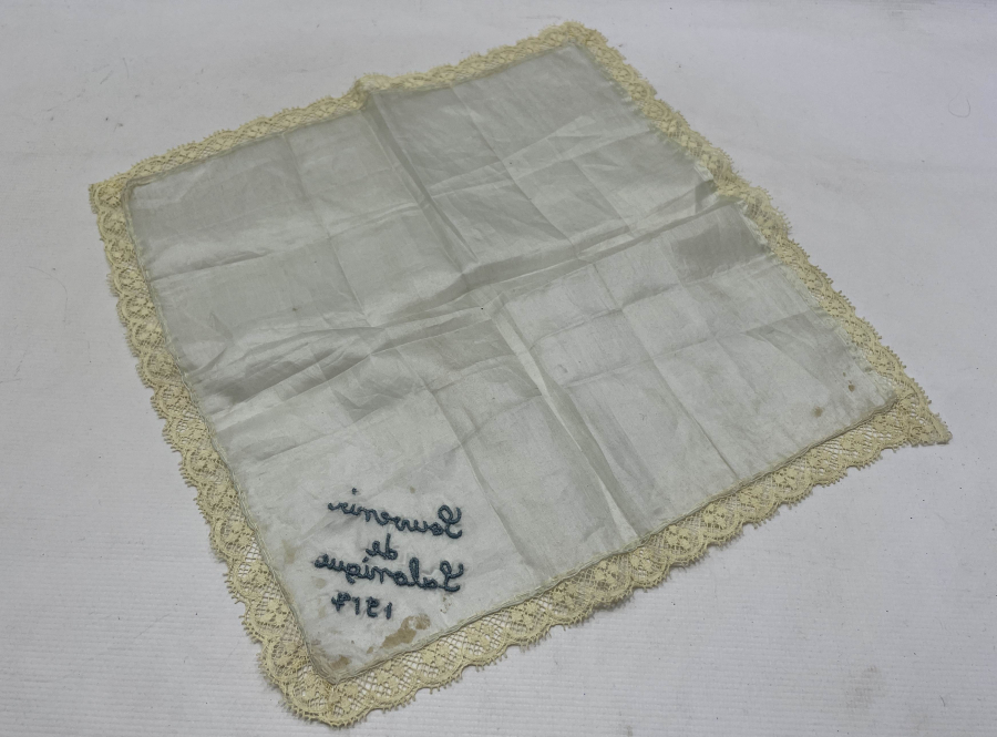 1. DÜNYA SAVAŞI DÖNEMİ EL İŞİ SELANİK YADİGARI İPEK MENDİL