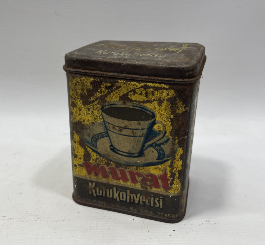 ANTİKA TENEKE KAHVE KUTUSU