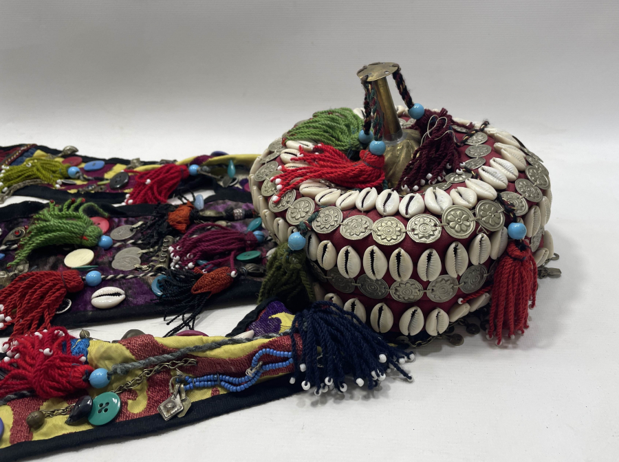 ÇİL KONDİSYONDA TÜRKMEN İŞİ BÜYÜK BOY GELİN BAŞLIĞI