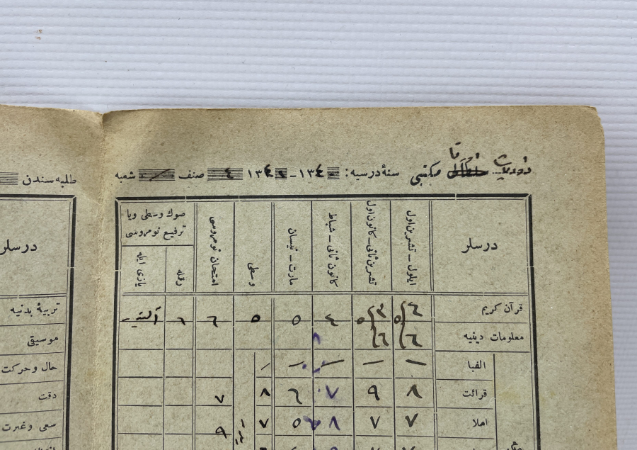 CUMHURİYETİN İLK KARNESİ