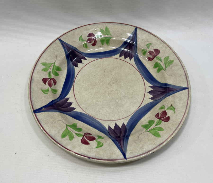 OSMANLI DÖNEMİ EL BOYAMA PORSELEN TABAK
