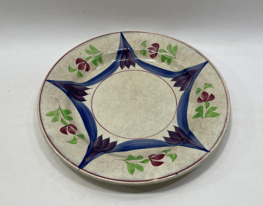 OSMANLI DÖNEMİ EL BOYAMA PORSELEN TABAK