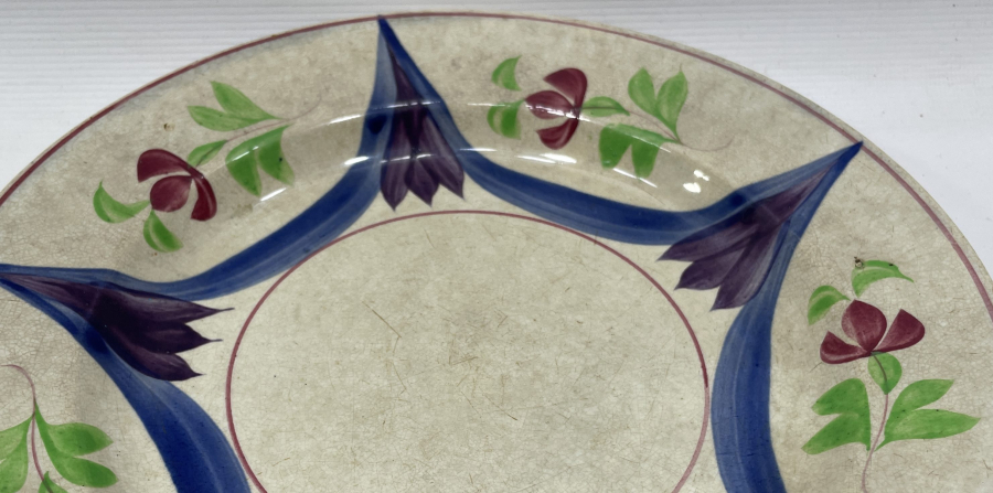 OSMANLI DÖNEMİ EL BOYAMA PORSELEN TABAK
